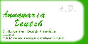 annamaria deutsh business card
